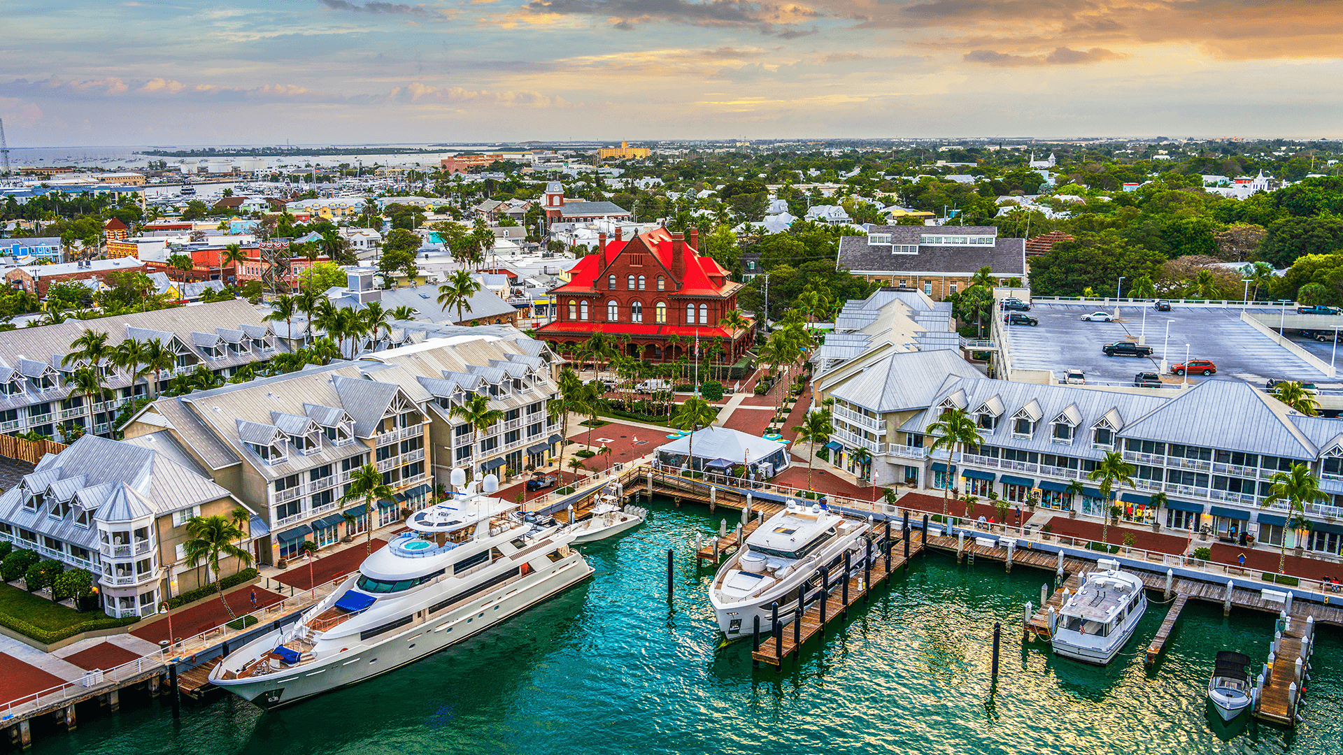 Key West waterfront hotels and marina