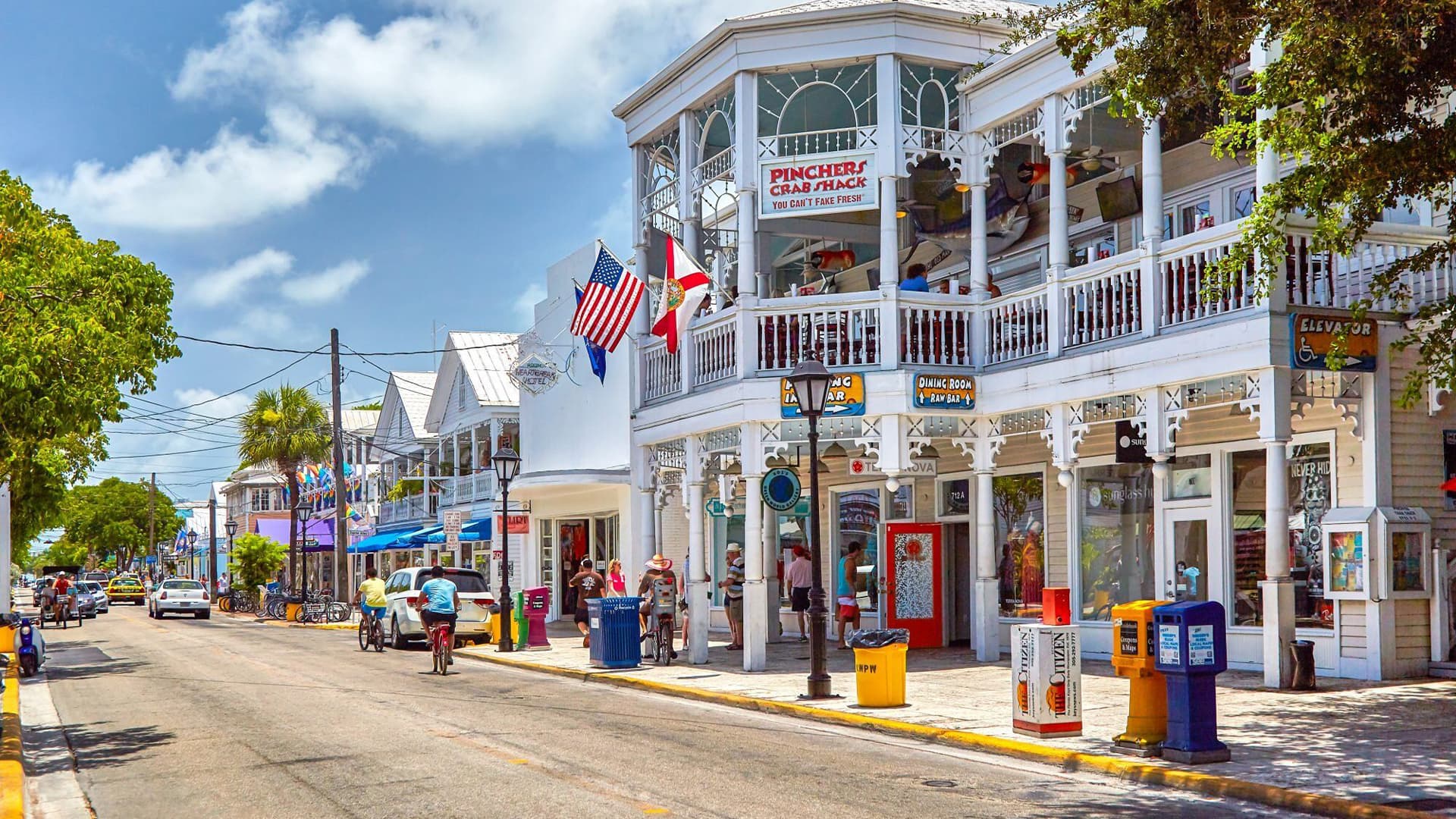 Historic street in Old Town Key West
